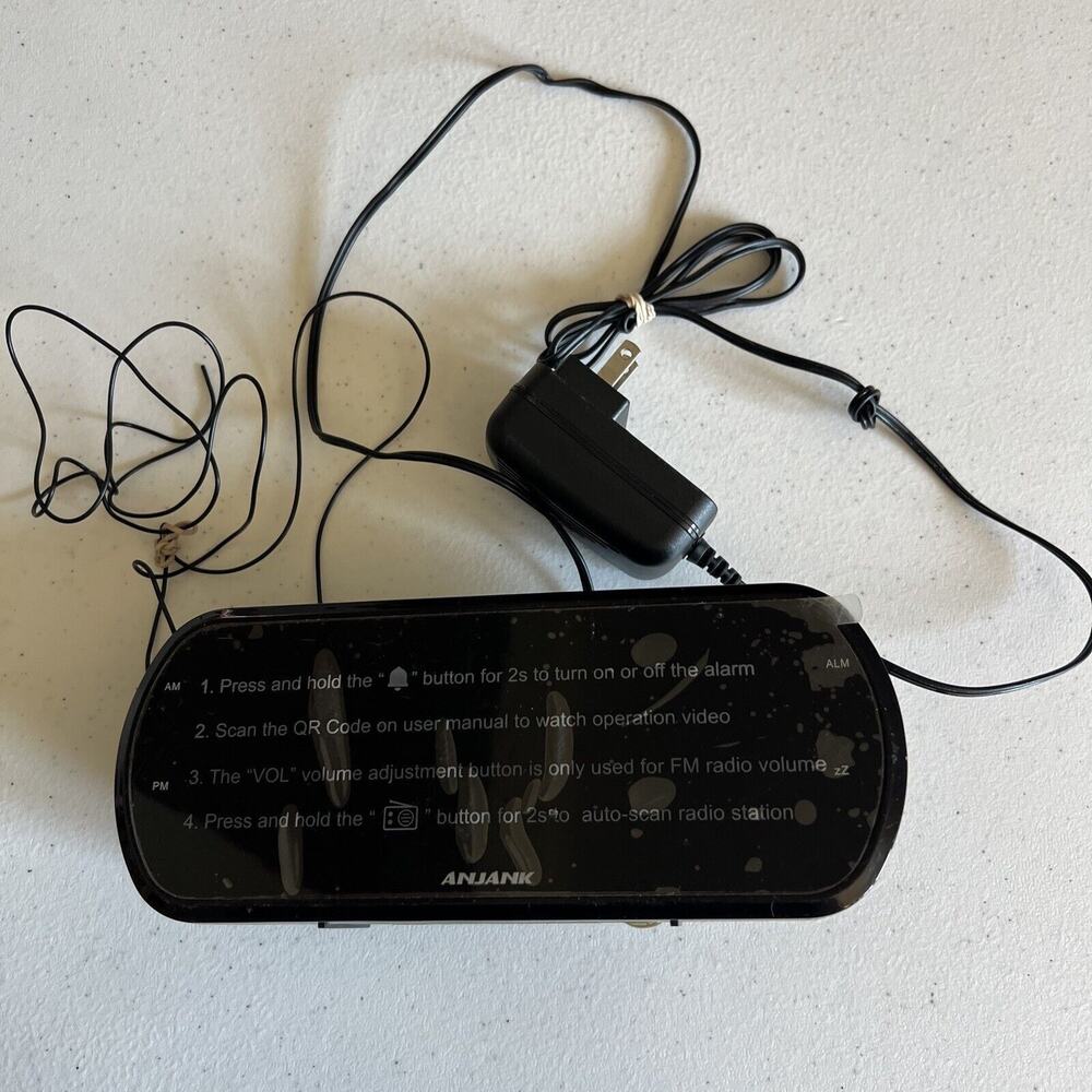Anjank Digital Radio Alarm Clock With Big Number Display Never Used New
